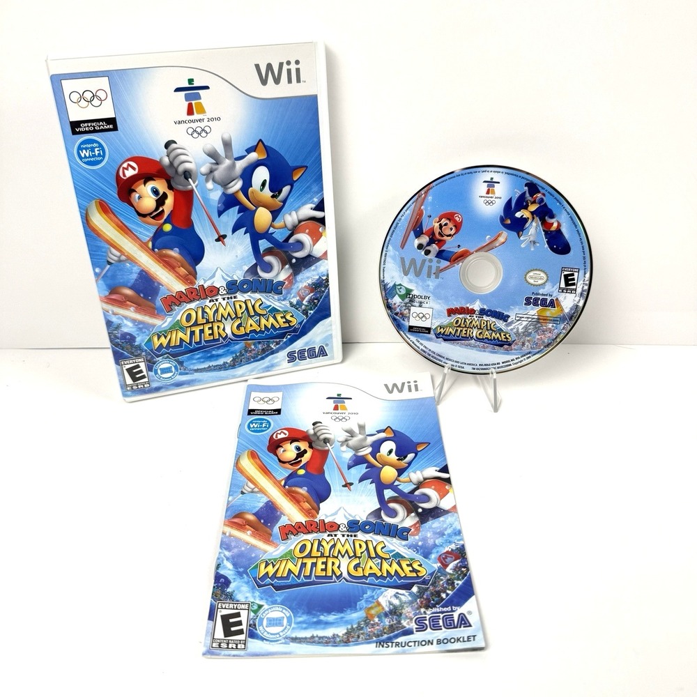 Mario & Sonic at the Olympic Winter Games Nintendo Wii Complete CIB Tested Works